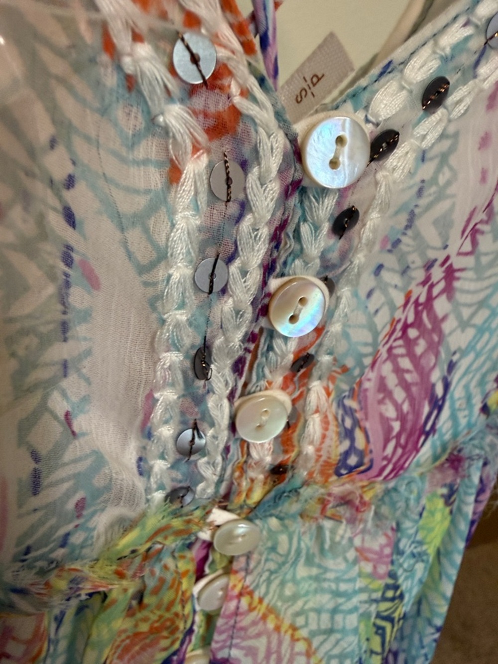 Free people 🌹Pastel Multicolor Maxi Dress with V-Neck - Picture 4 of 15